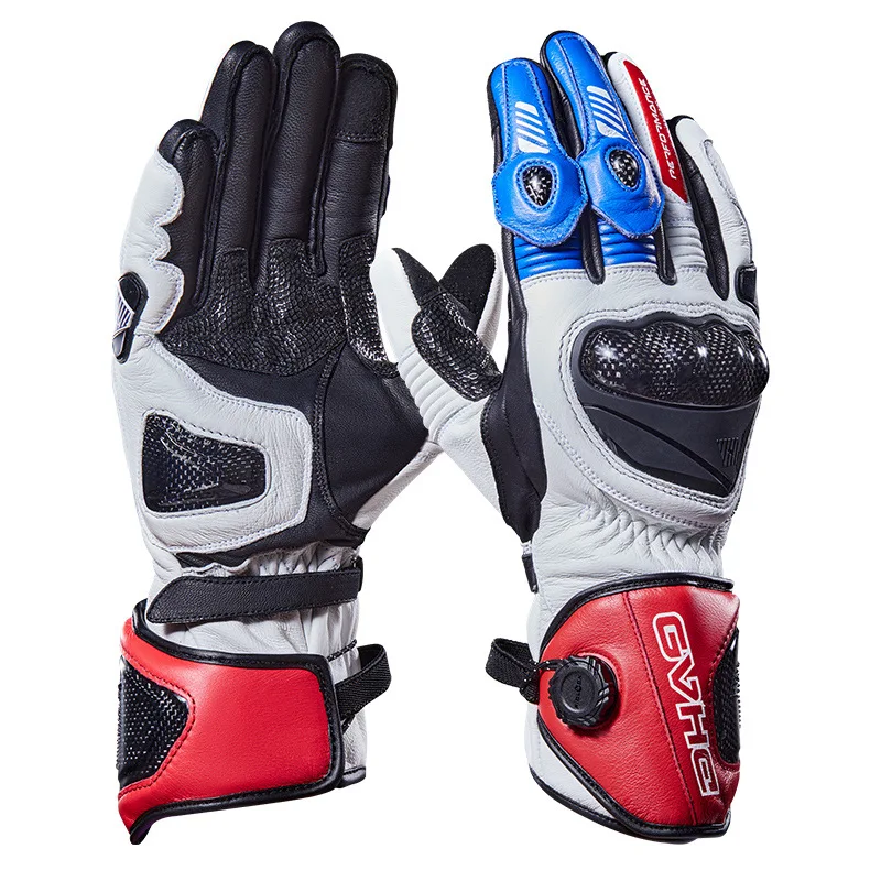 

Carbon Fiber Motorcycle Gloves Racing Gloves Four Season Motocross Leather Gloves Motorcycle Racing Anti Fall Men guantes moto