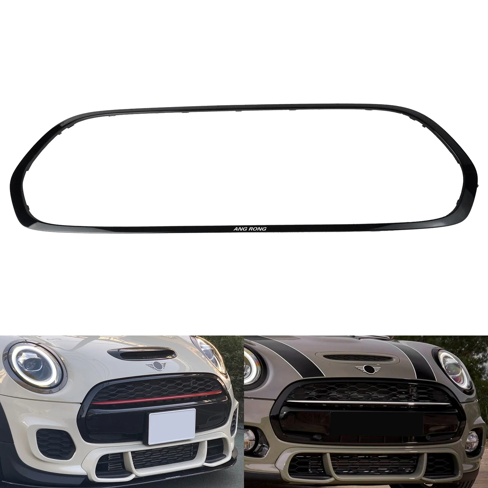 

Gloss Black Front Grill Grille Surround Bumper Radiator Trim Frame For 2013-2020 Mini Cooper F55 F56 F57 Car Parts Accessories