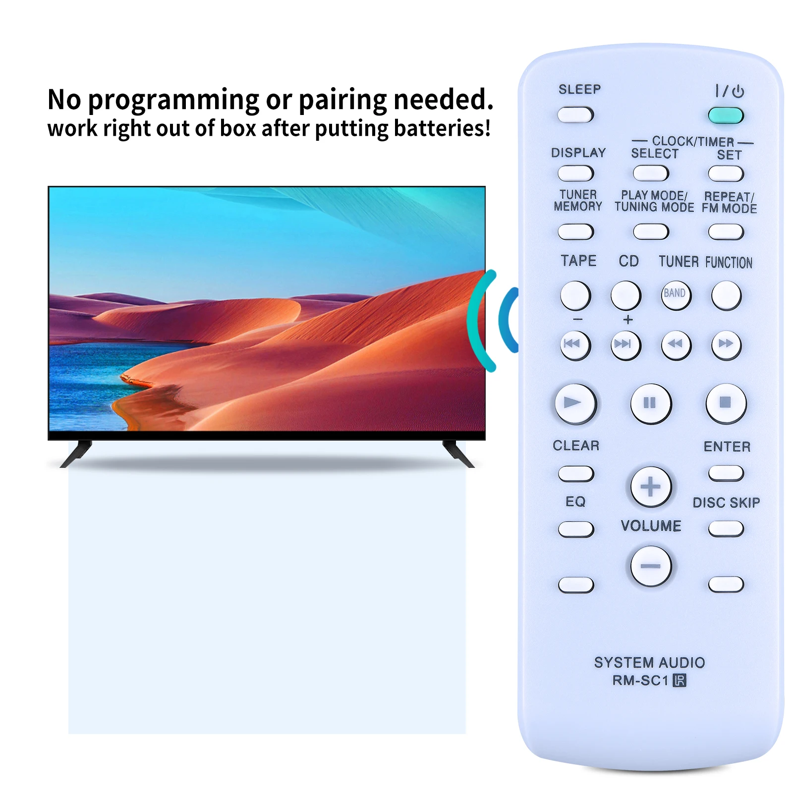 RM-SC1 Replacement Remote Control Applicable for Sony Mini Hi-Fi