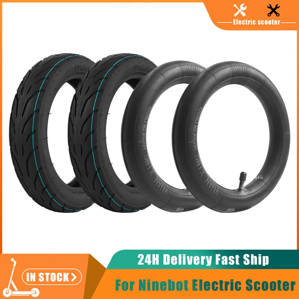 10x2.125 pneus externos internos 10 Polegada pneu externo para segway ninebot f20 f25 f30 f40 scooter elétrico inflação tubo interno roda par