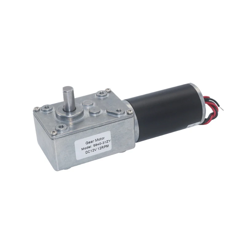 5840-31ZY Metal DC Motor 12V 24V 12~470RPM 70kg·cm High Torque High Power Worm Gear Motor Reduction CW/CCW Adjustable RPM