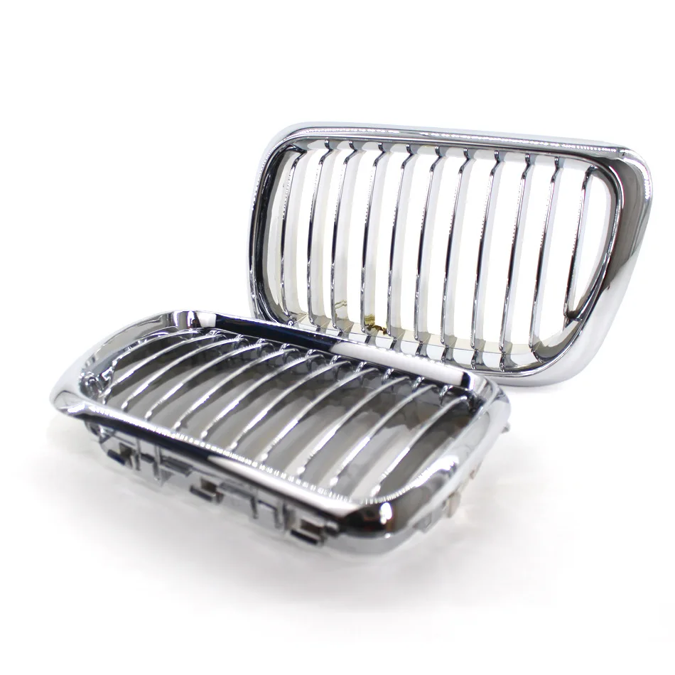 Front Kidney Facelift Grill Full Chrome Sliver Grill Facelift For BMW 3 Series E36 1997-1999 318i 320 323 328 Accessories view 4