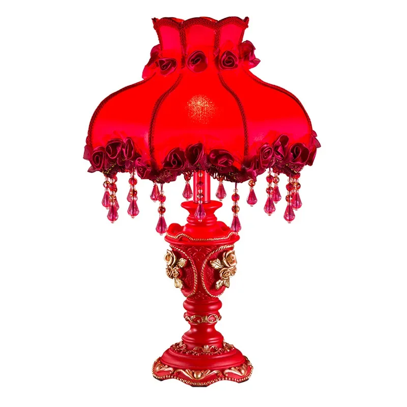

Wedding table lamp wedding room bedside lamp wedding, wedding lamp creative romantic red long light bedroom