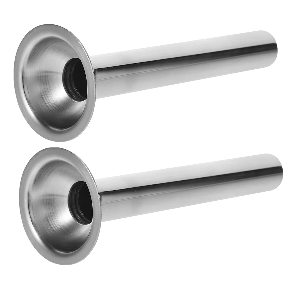 

2pcs Stainless Sausage Stuffer Funnel Tubes for Meat Stainless Steel Filling Tubes Grinder Filler Machine Kitchen Tool Silver