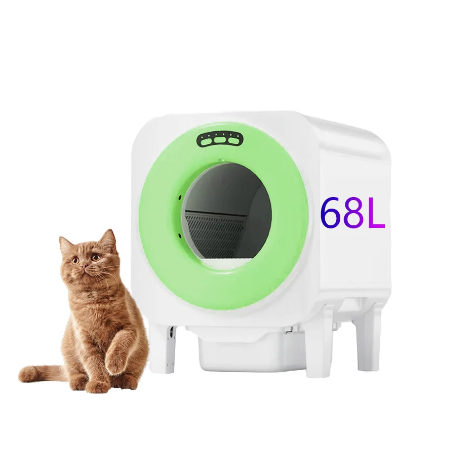 

Factory Direct Intelligent Automatic Cat Litter Box Excellent Safety Performance Multicat Use Easy Clean Toilets Sand PP