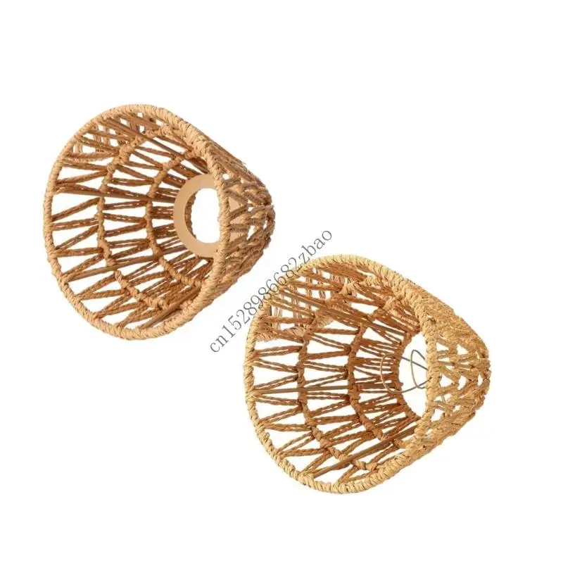 

H7EA Artistic Weave Lampshades Easy Installation Modern Chandelier Light Covers Perfect for Youthful Families and Designers