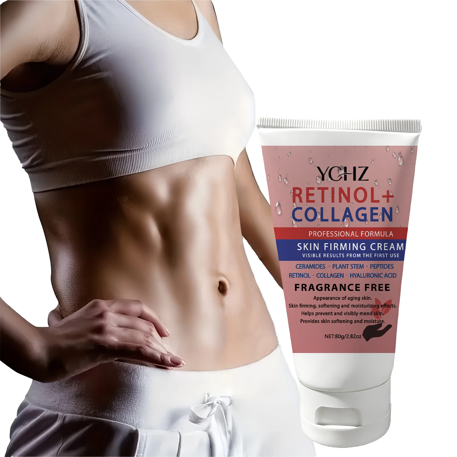 Body and Abdominal Firming Cream, 80g, Body Moisturizing Cream, Smooth Application, Nourishing Cream, Natural Ingredients, Body Shaping Cream