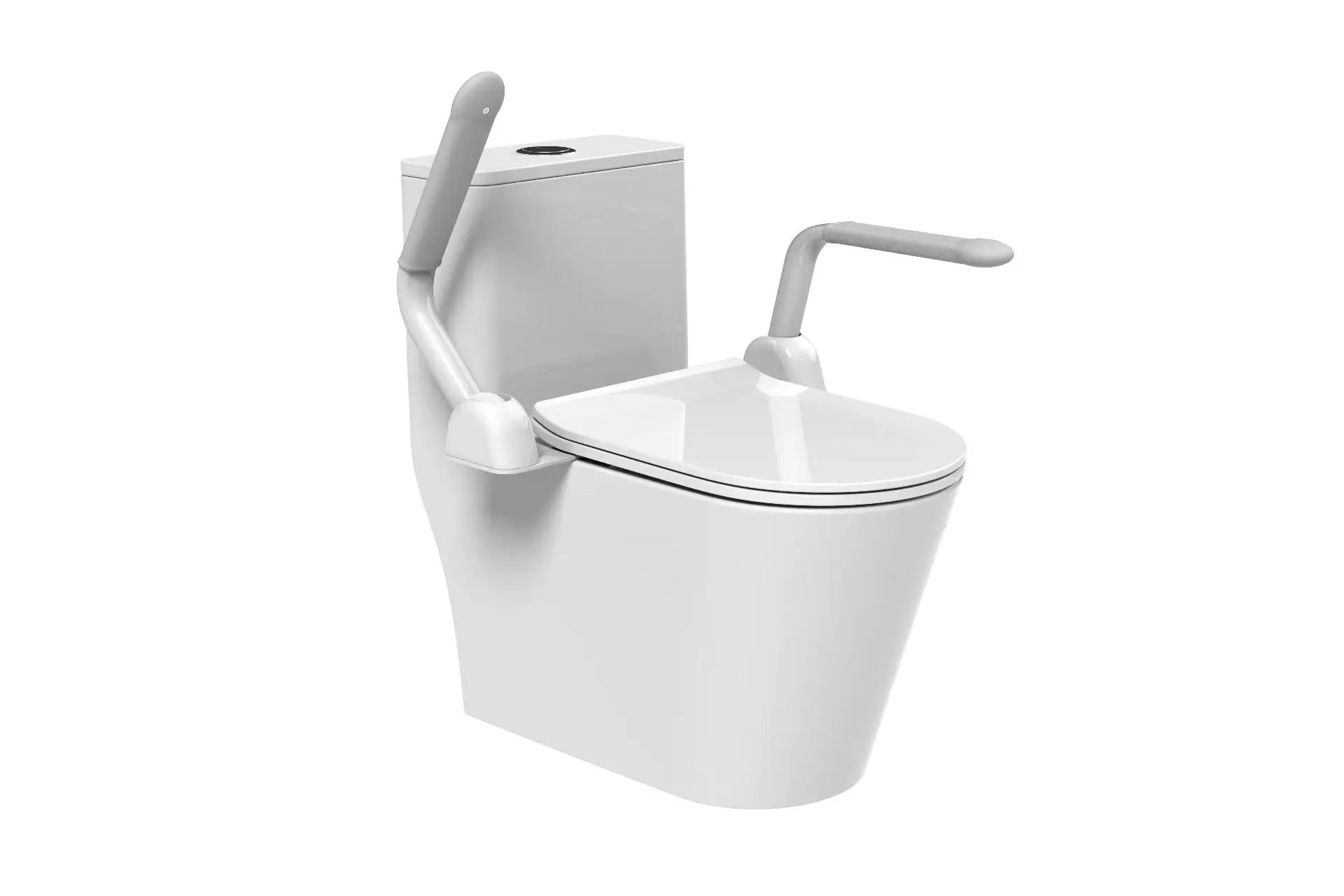 إطار أمان للمرحاض عالي التحمل مع قضبان دعم مساعدة للمرحاض مع أذرع لكبار السن والمعاقين والحوامل #3