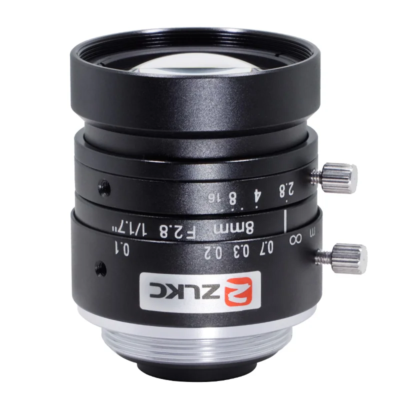ZLKC 6mm 8mm 30mm 40mm C-마운트 산업용 렌즈 12MP 1/1.7" F2.8 FA 머신 비전 및 CCTV 감시용 저왜곡 12-50mm