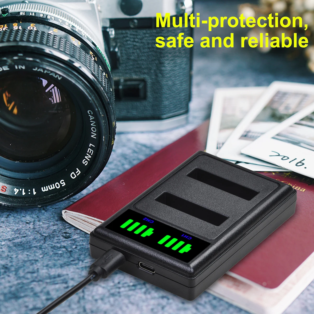 DuraPro NP-BG1 1300mAh Battery +LED Dual Charger For Sony Cyber-Shot HX9V H10 H20 H70 H50 H55 DSC-W30 W35 W50 W55 W70 W80 WX10