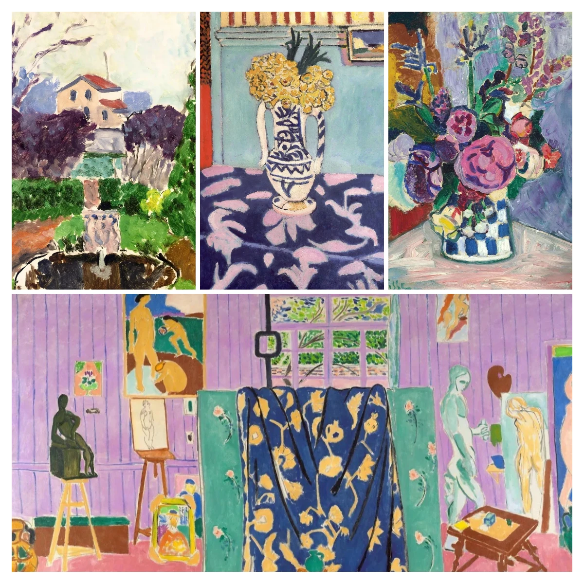 Abstract Flowers Fauvism Henri Matisse Blue Nude Female Landscape Canvas Printing Wall Painting Home Decoration