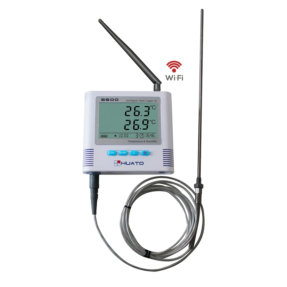 2026 Desktop and Wall-mounted Wifi Data Logger with Audible and Visual Alarm  for Normal temperature cool storage