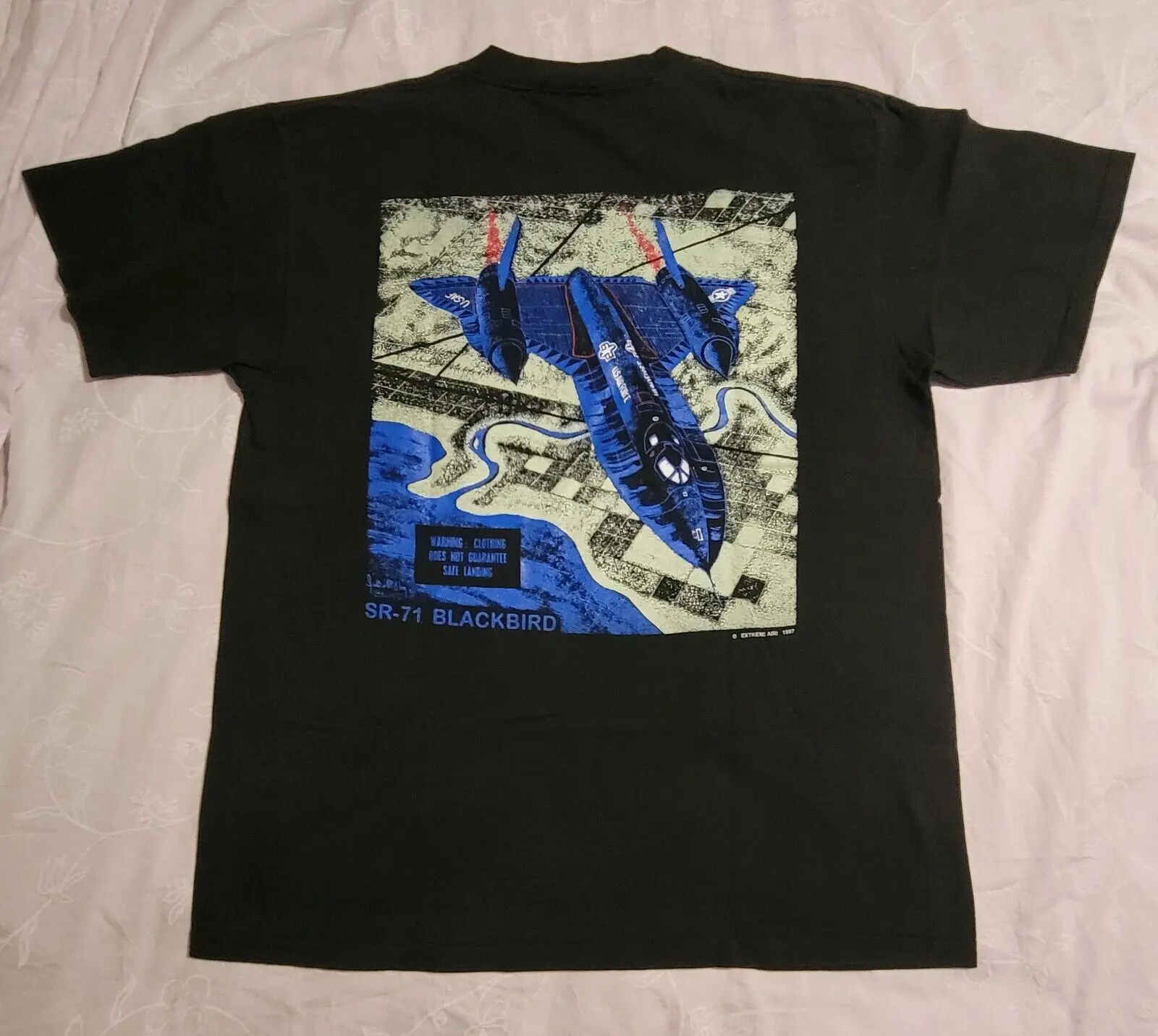 Vintage SR-71 Blackbird Strategic Reconnaissance Aircraft T-Shirt 100% Cotton O-Neck Short Sleeve Summer Casual Mens T-shirt