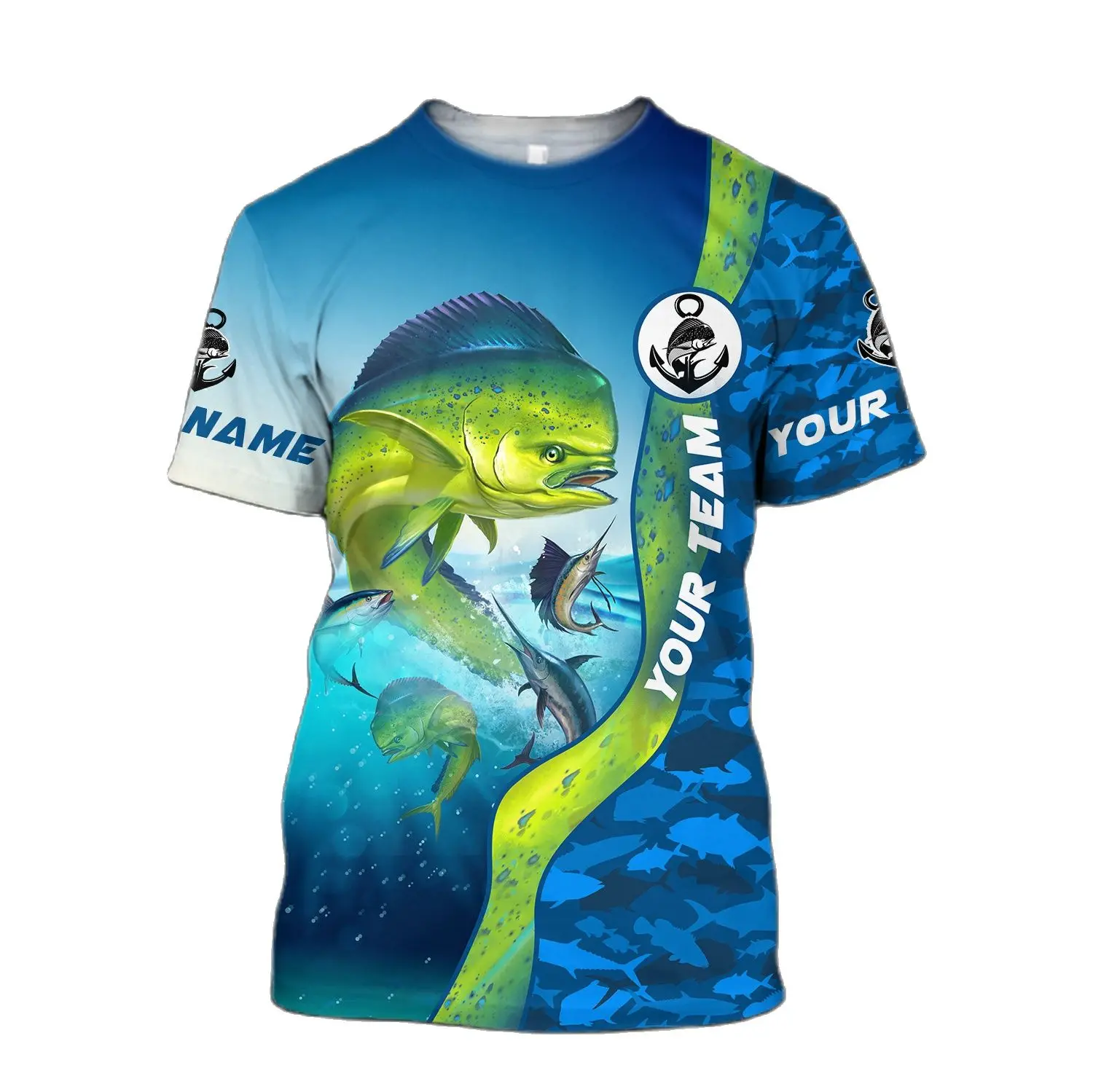 Summer Fashion Go Fishing Picture Men T-Shirts Casual 3D Print Tees Hip Hop Personality Round Neck Short Sleeve Tops