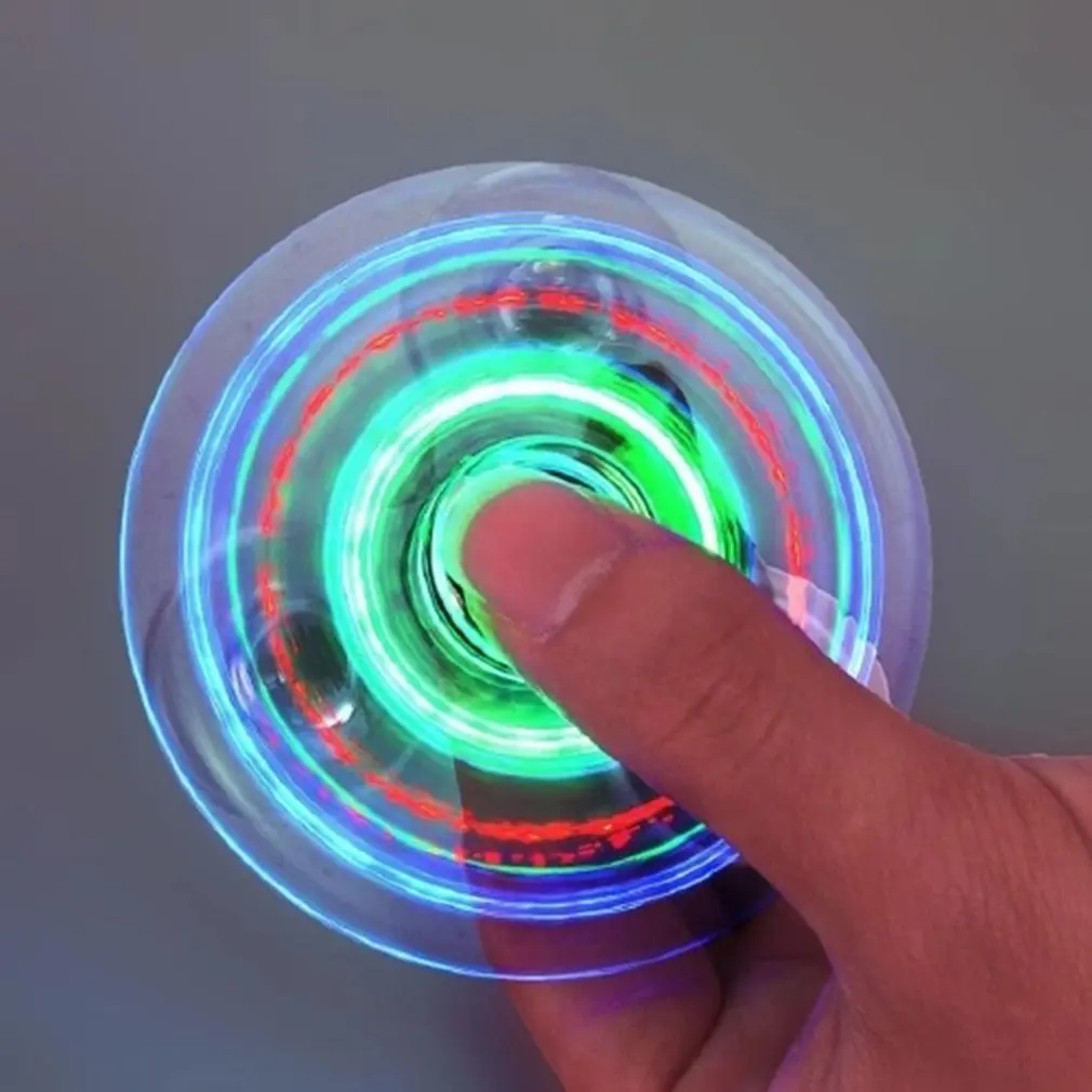 

Luminous LED light Fidget Spinner Hand Top Spinners Glow in Dark Light EDC Figet Spiner Finger Stress Relief Toys