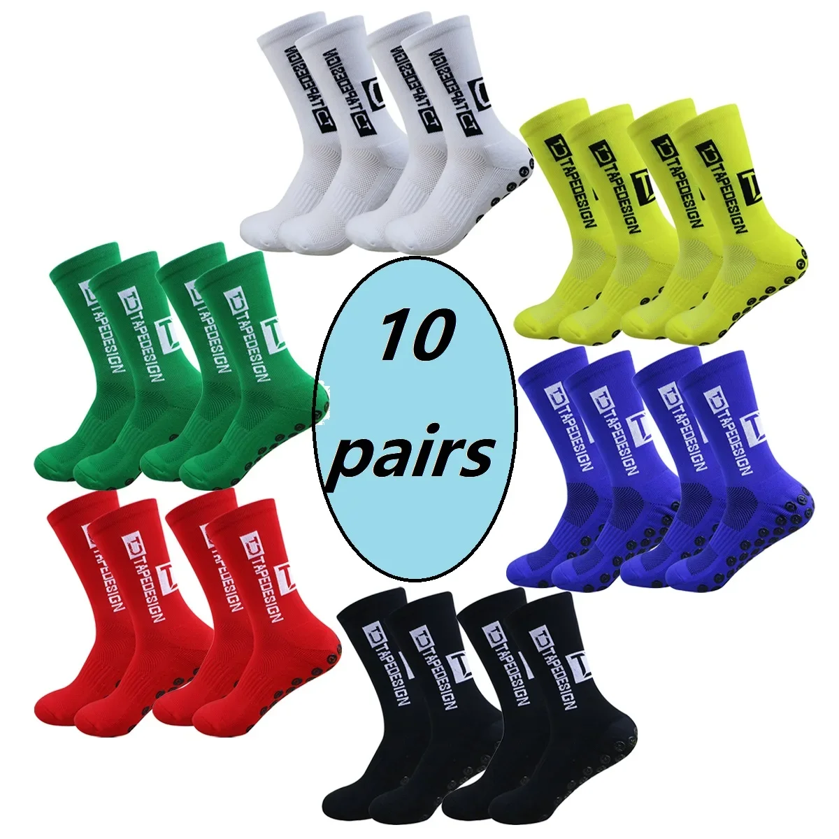 

10 Pairs Anti Slip Professional Football Socks Comfortable Running Socks Outdoor Sports Basketball Tennis Football Socks