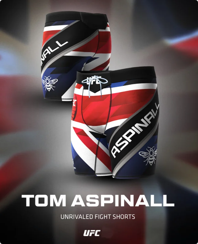 

Боксерские шорты UFC Unrivaled Blue Tom Aspinall 2026 для ММА # Спортивные шорты унисекс 321: свободные, дышащие, быстросохнущие