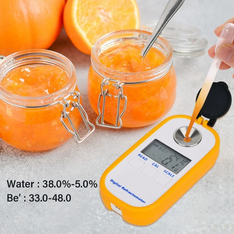 Measurement Instrument DR301 Portable Digital Honey Refractometer 4-In-1 Brix/Water/Be'/Refractive Tester