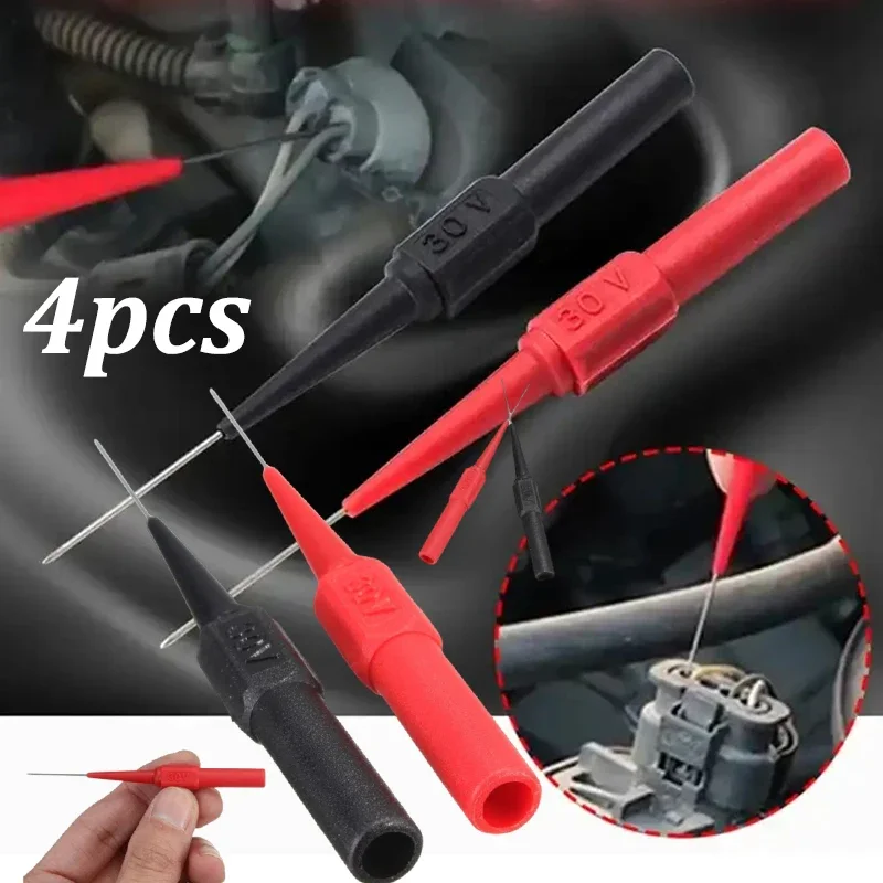 10Pcs 30V Diagnostic Tools Multimeter Test Lead Extention Back Piercing Needle Tip Probes Car Automotive Test Probe Kit 0.7MM