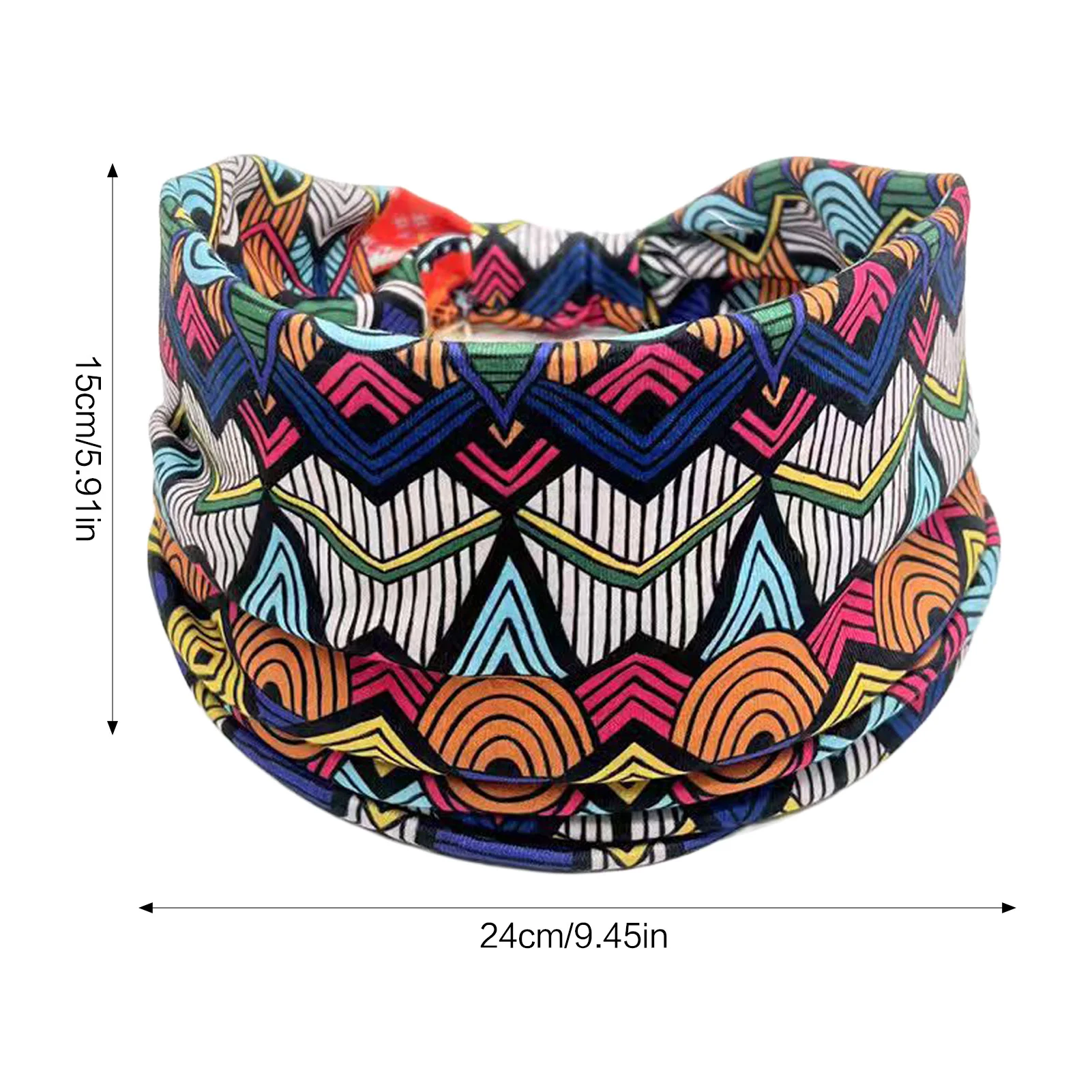 Women's Boho Head Wrap African Print Turban Wide Stretchy Headband Yoga Headwear Hippie Hair Accessories Ethinic Style Hairbands - view 6