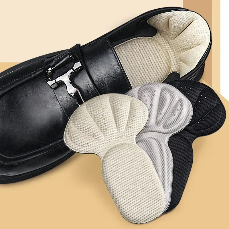 Heel Stickers Sneakers Heel Protector Feet Pads Pain Relief Size Reducer Non-slip Shoe Insoles T-Shaped Foot Care Pad Heel Grips