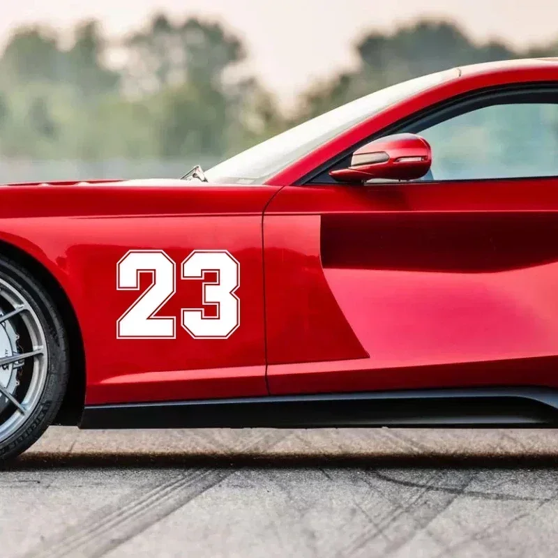 سيارة ملصق مضحك سباق عدد 11 13 17 19 21 23 77 سيارة مقاوم للماء ملصقات مصورة حائط من الفينيل للدراجات النارية الوفير #5