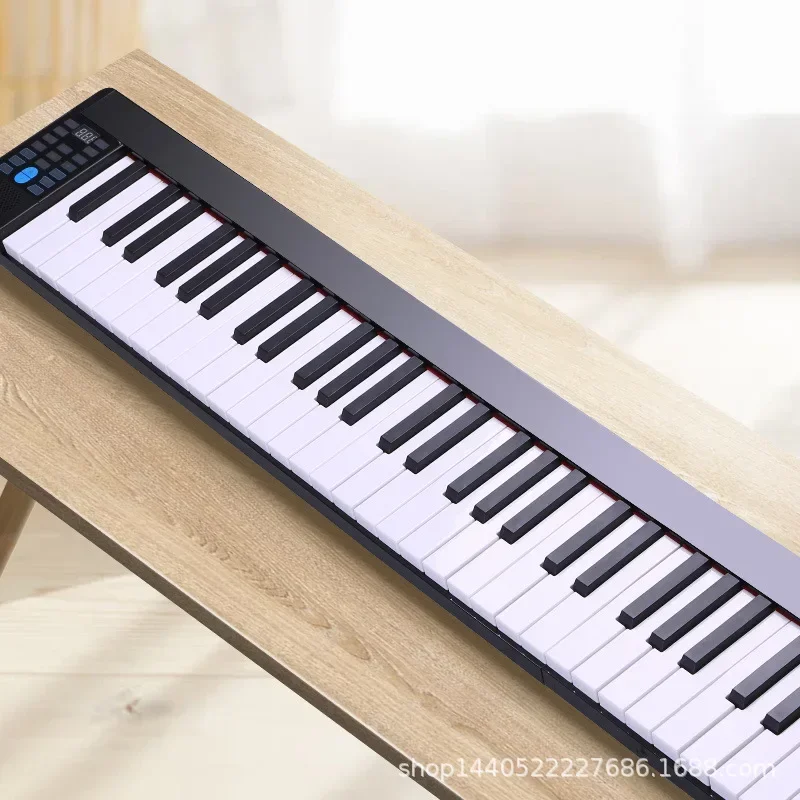 88 Keys Keyboard Piano Portable Digital Piano with LCD Display Built-in Speakers Rechargeable Battery BT Connectivity