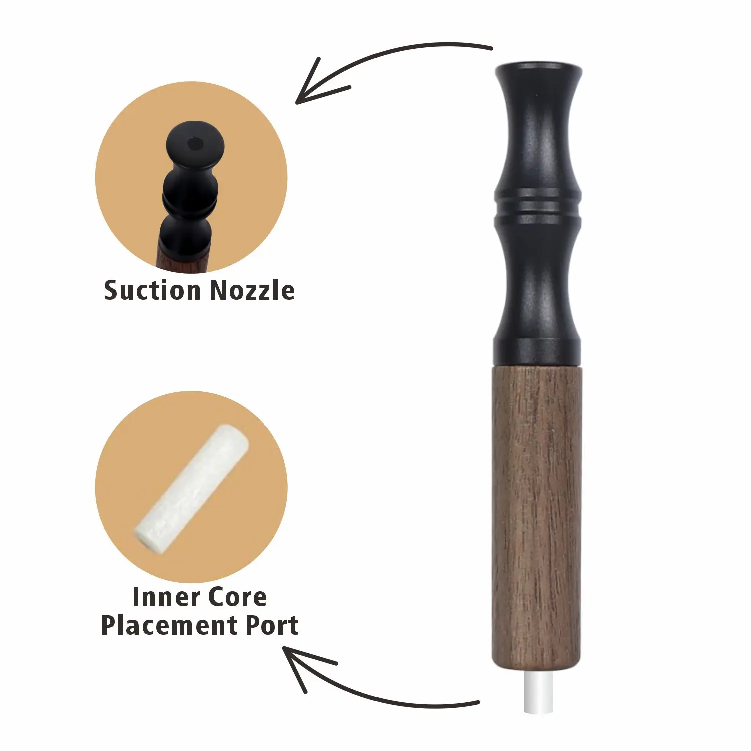 

Smokeless Inhaler Quit Stick Wooden Stop Smoking With 30 Days Flavored Air Inhaler Plant-Based Nicotine-Free Smokeless Stick