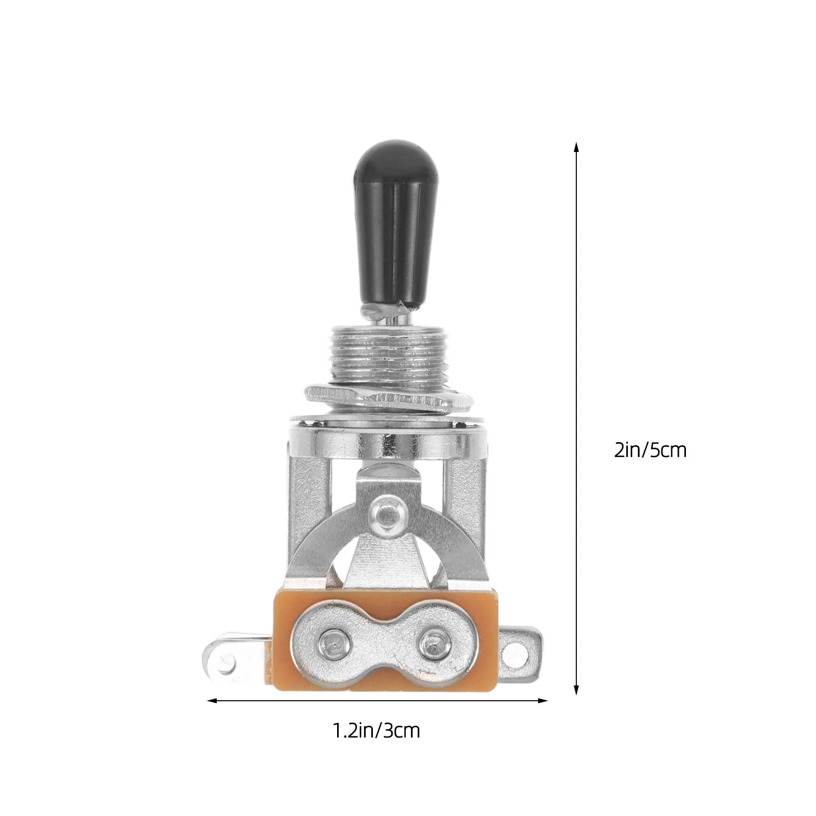2Pcs Electric Guitar Pickup Selector 3-Way Switch Silver Cap Black Beige Knob Heads Intuitive Dark-Friendly Operation Tone