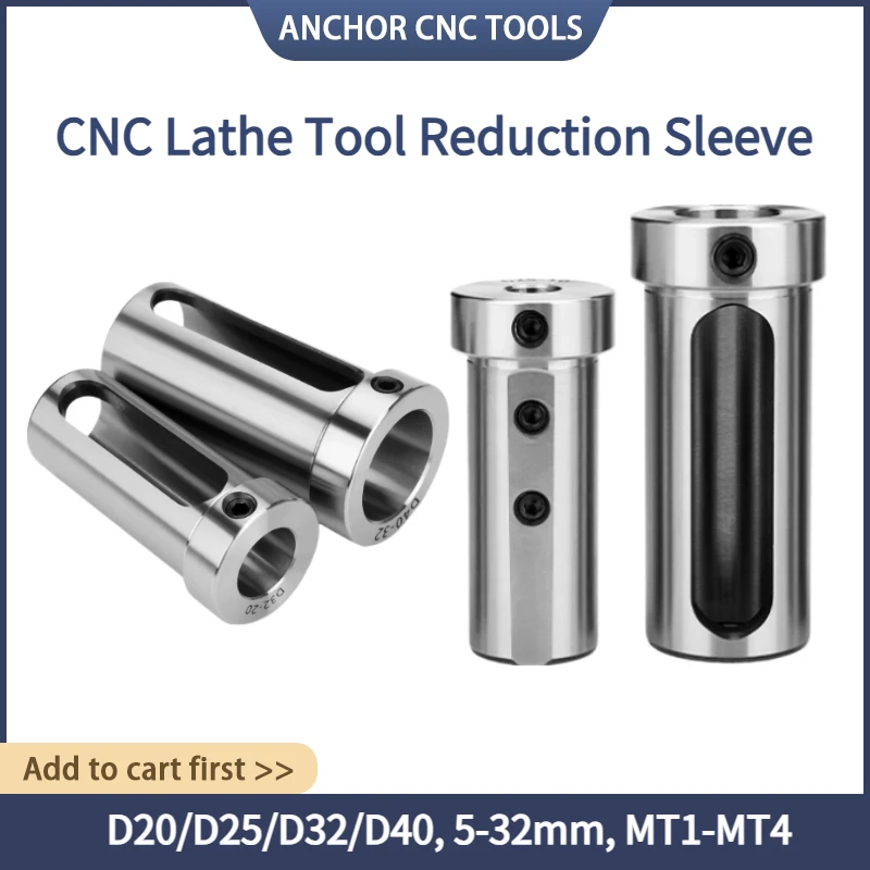 D20 D25 D32 D40 5 6 7 8 9 10 12 15 20 MT1 MT2 MT3 MTA4 Lathe Tools Lathe Sleeve Reducing Sleeve Quick Change Tool Sleeve Series