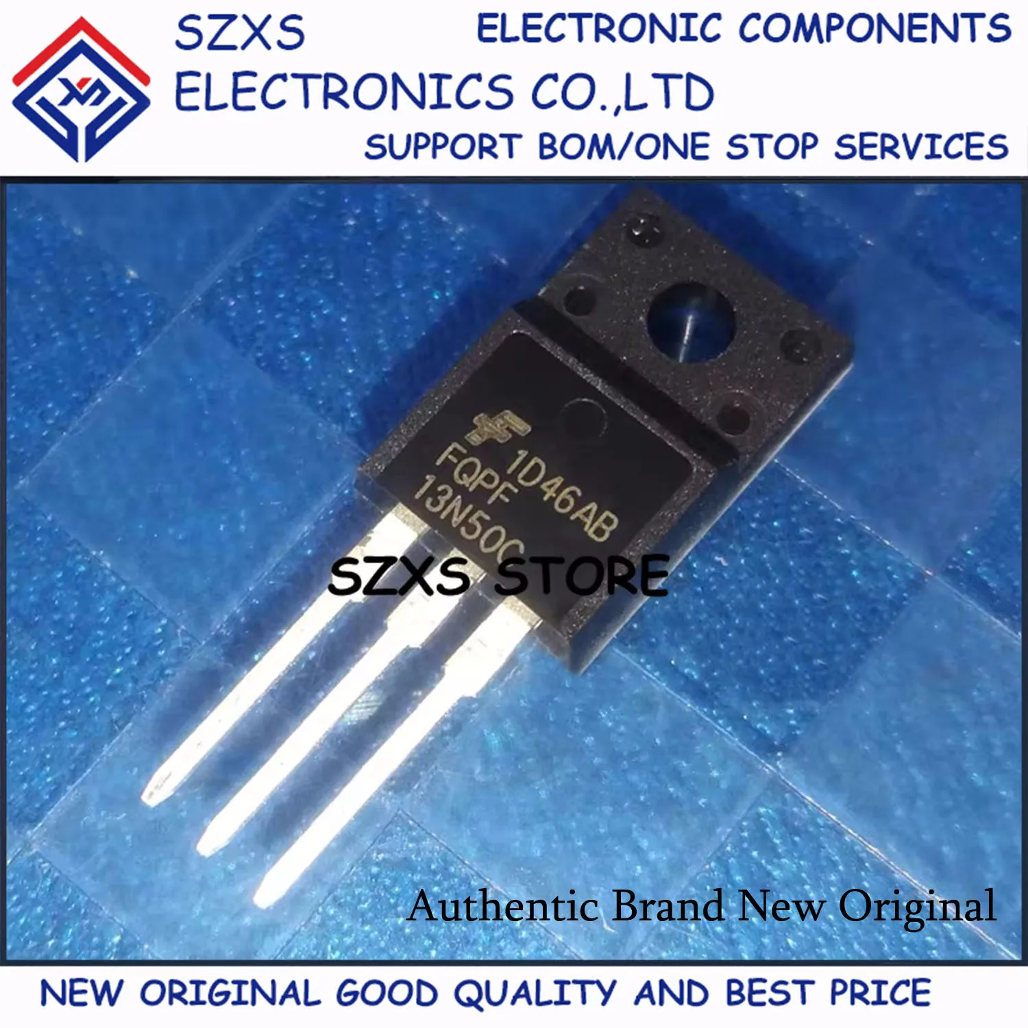 New Original 10Pcs FQPF13N50C TO-220F 500V 13A MOSFET Field-Effect Transistor In Stock Electronic Components Good Quality
