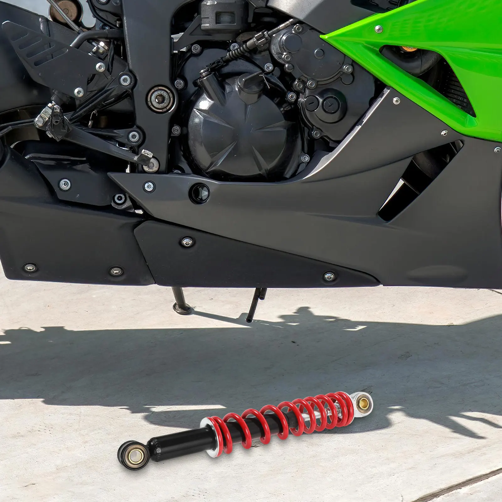 

Motorcycle Shocks Absorber with Steel Spring Excellent Height Extension Strong Shock Resistance Compatible with Most Motorbikes