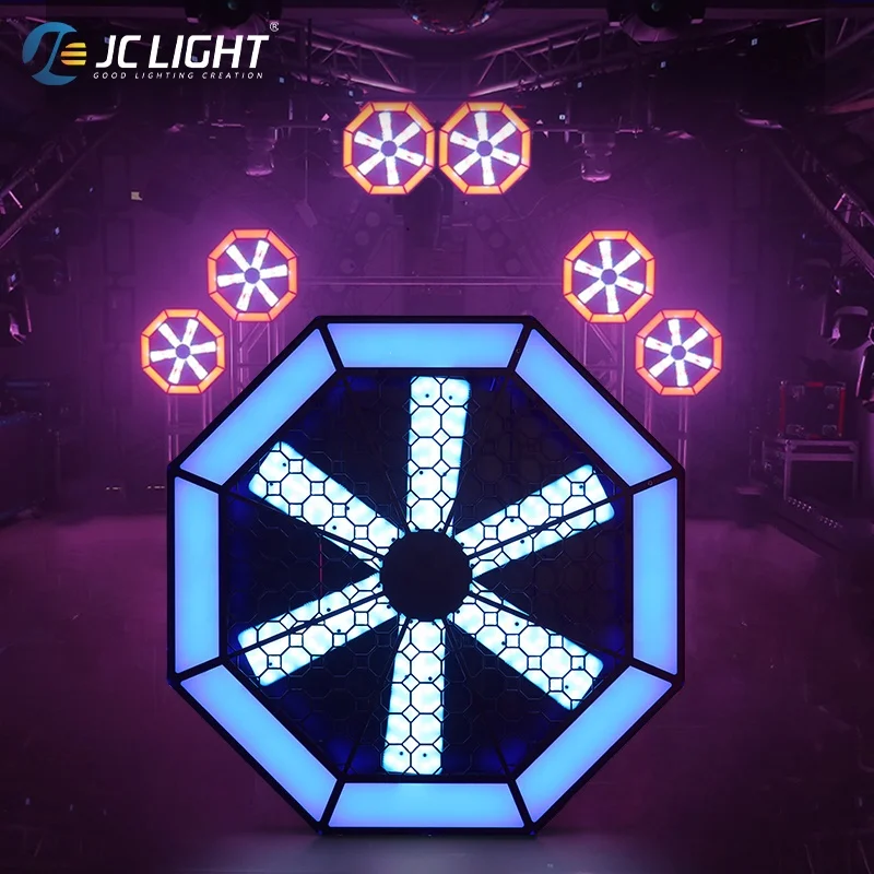 High Power 200w Dj Bar RGB Wash+Flash Matrix Stage Big Windmill Rotating Fan Light Dmx Dj Disco Club Background Matrix Light