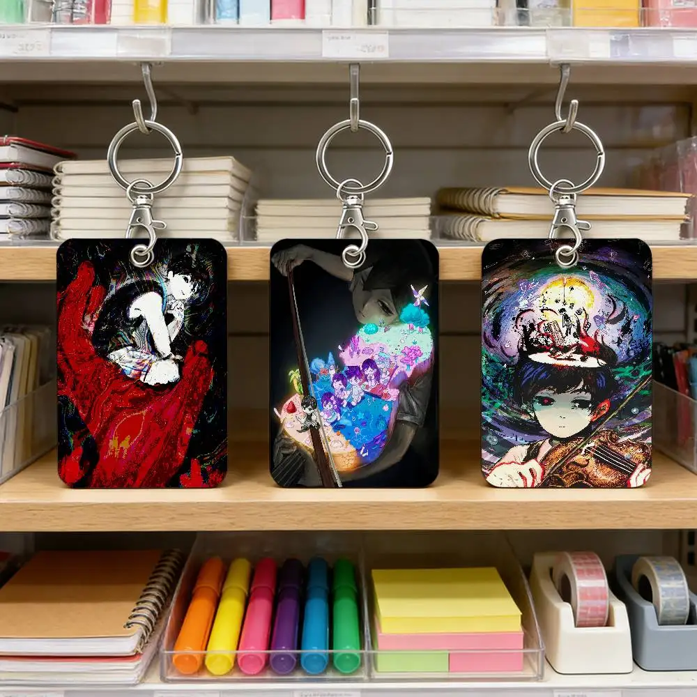 

Hot Game Omori Sunny Card Holder Keychain Photo Sleeves Bus Card Student Card Case Photo Protector