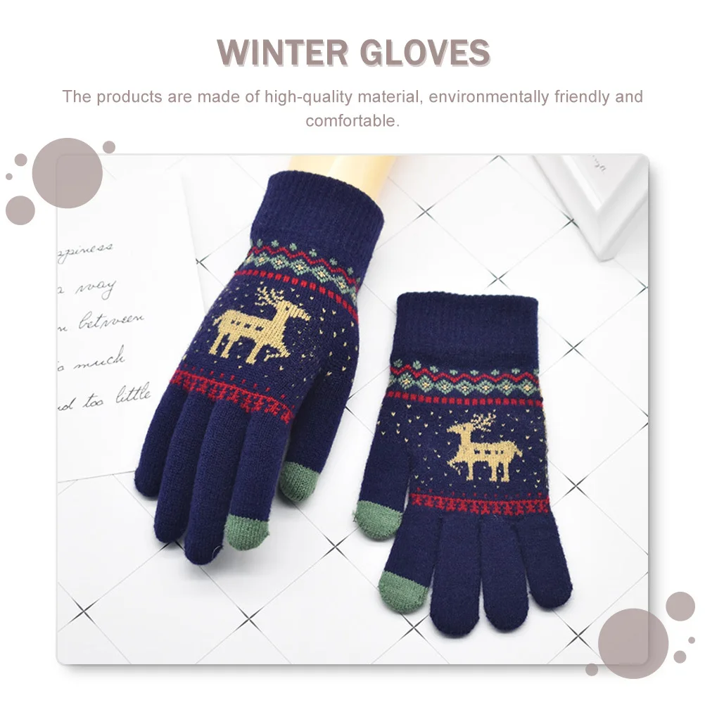 

2Pairs Touch Screen Winter Gloves Windproof Warm Waterproof Elastic Outdoor Sports Gloves Driving Skiing Cycling Cold Resistant