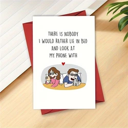 1pc,Funny Birthday Card for Wife Husband, Humorous Anniversary Card for Men Women, Cute Love Card for Boyfriend Girlfriend, Lie