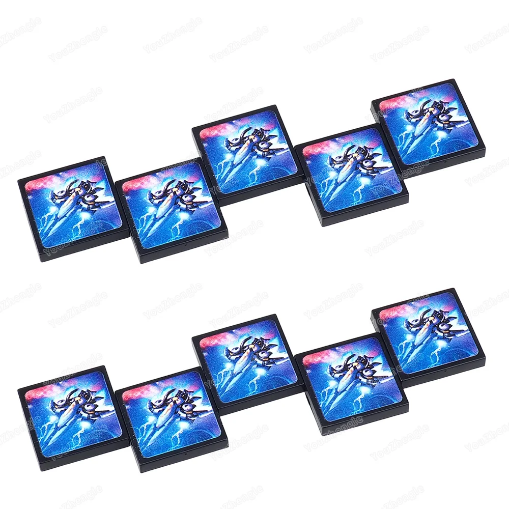 Fighter Jets Attack Printed Pattern Building Block 2x2 Tiles Basic 3068 Assembly MOC Figures Battle Game Equipment Model Diy Toy