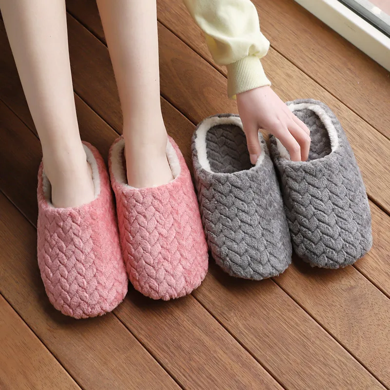 A Pair of Unisex Fluffy Home Slippers,Soft Lightweight and Comfortable,fabric Home Indoor Autumn Winter Slippers|Multiple Colors image 3