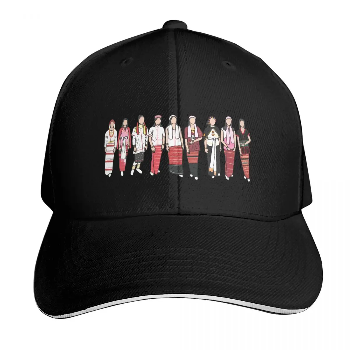 Karenni Tribal Ladies Baseball Cap Outdoor Golf Running Hiking Summer Beach Travel Streetwear Hip Hop Trendy