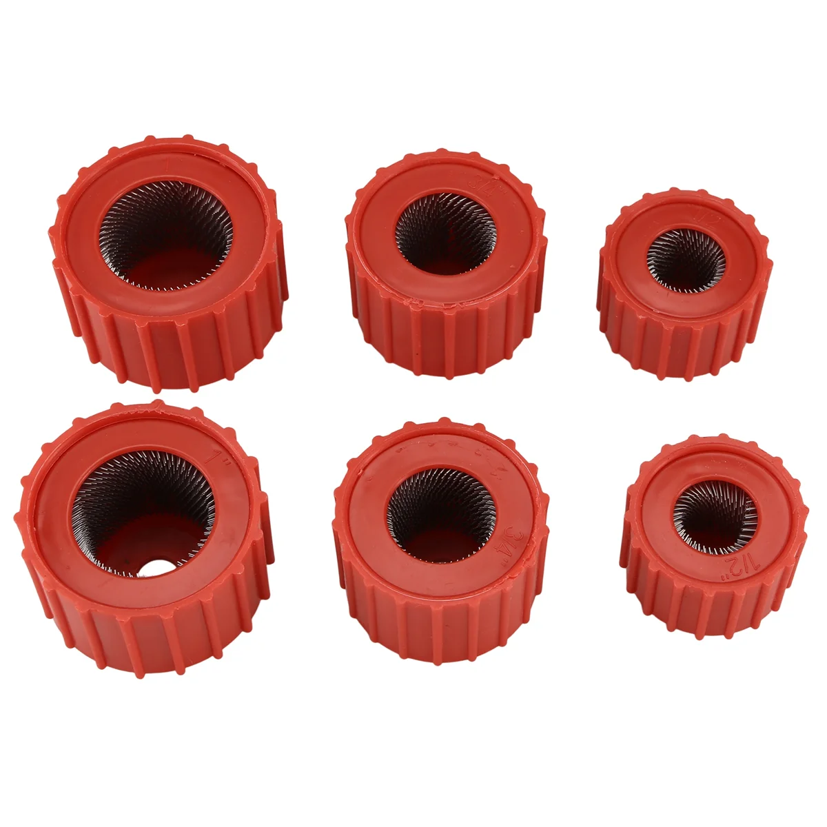 AB06 6 Pieces Copper Pipe Cleaners, Handy Sized Plumber, Tube Cleaning Brush for Copper, Copper Pipe Cleaner (3 Sizes)