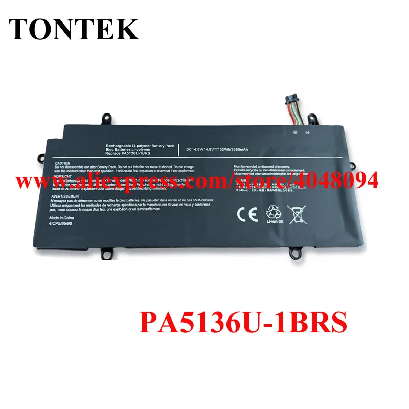 Batería para ordenador portátil Toshiba Portege Z30-A1301 Z30-B K10M Z30-C PA5136U Z30 Z30-A Z30-AK04S, 14,8 V, 52WH, PA5136U-1BRS