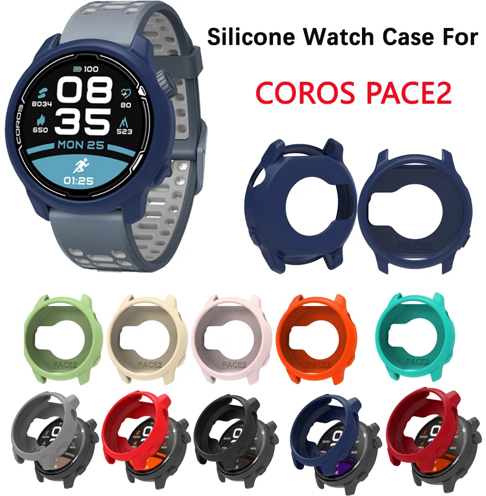 Silicone Watch case For COROS PACE2 3 Protective Shell Accessories Smart watch Protective Cover Soft TPU Protective Replacement