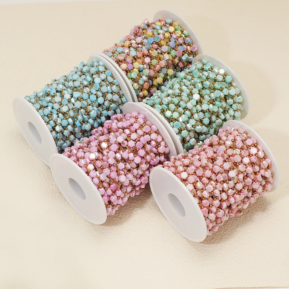1 Meter Edelstahl 6mm Sechseckige Muschelketten für DIY Handgemachten Schmuck, Damenhalsketten, Armbänder und Ohrringe – Detail 5
