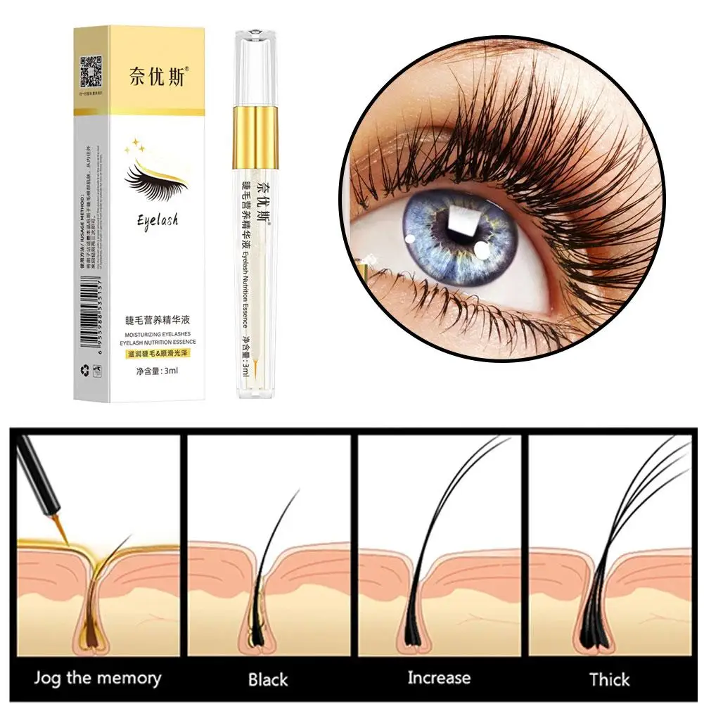 Soro De Crescimento De Cílios, Soro De Aumento De Lash, Solução Nutriente Para Mais Longo, Mais Complesso, Mais Espesso, Crescimento Natural, 3ml, 2024