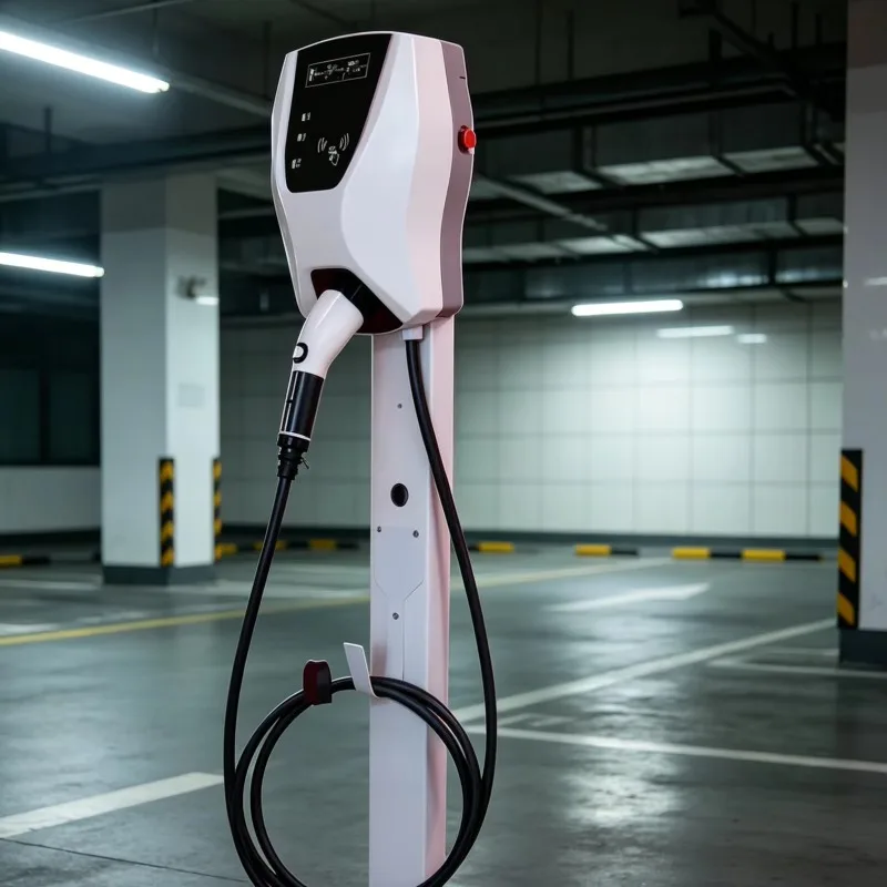 Wall Mounted EV Charging Pile with Durable ABS Plastic Housing