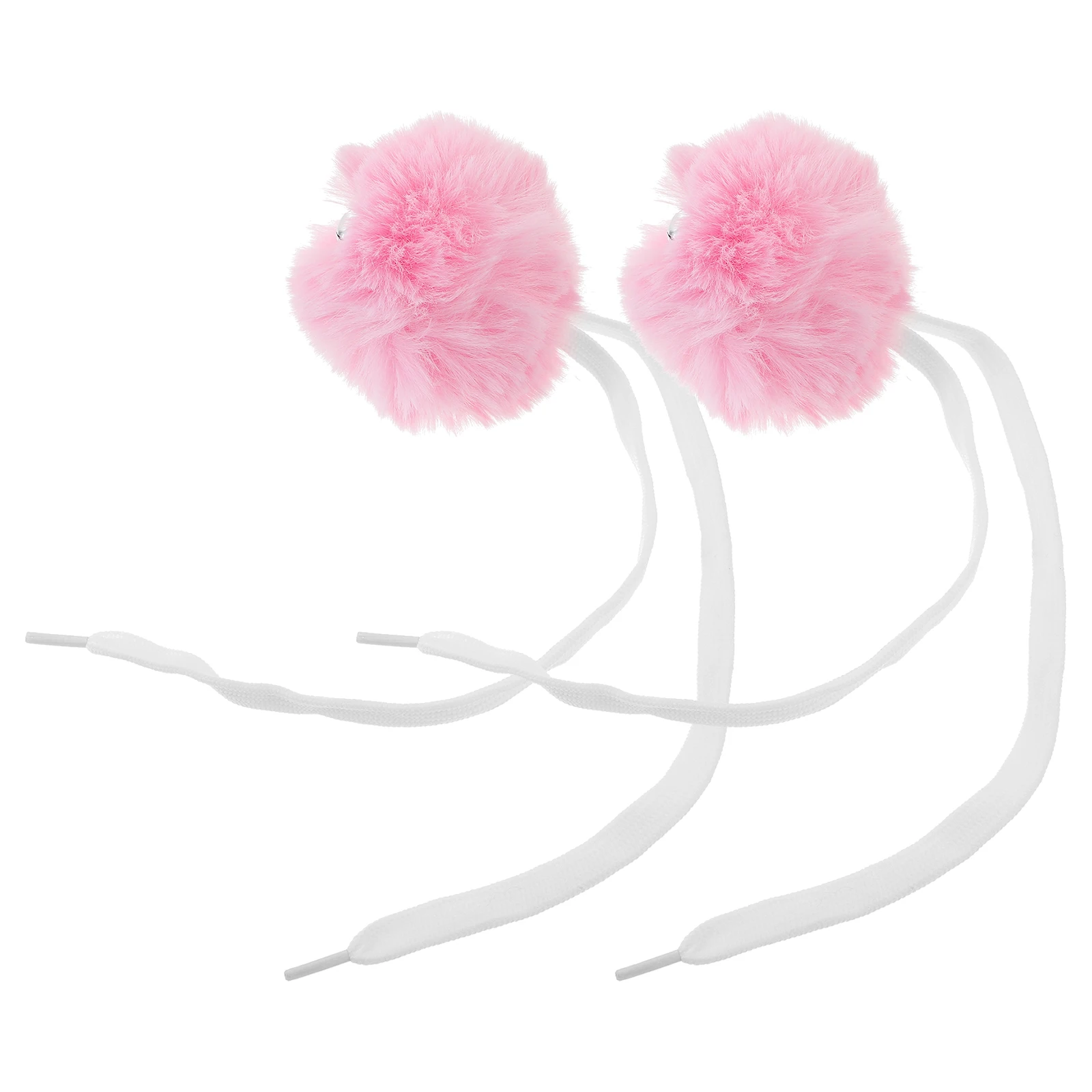 

2Pcs Kids Ice Skate Lace Bell Ball Roller Accessories Women Skateboard Girls Colored Pom Poms Roller Skate Decorative