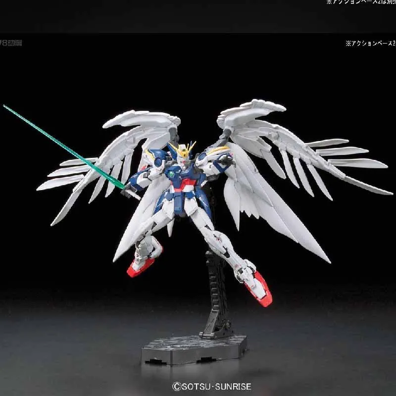 Bandai Originele RG 1/144 17XXXG-00W0 WING GUNDAM NUL EW Anime Action Figure Model Assemblage Speelgoed Collectible Model Ornamenten