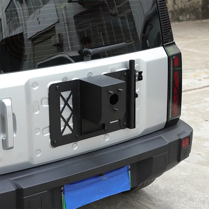 

Carbon Steel Black For Chery ICAR 03 Jaecoo J6 2024+ Car tailgate multi-function spare tire bracket car exterior accessories