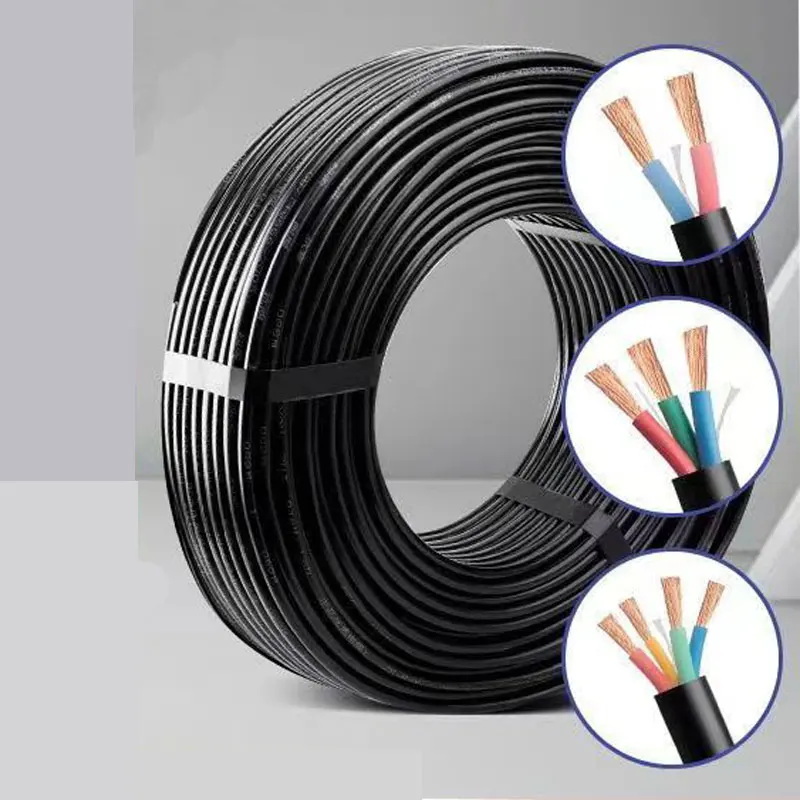 National Standard Flexible Wire cable QVV 2-5 Core Wire Cable Outdoor Sheath Line Power Copper Clad Aluminum Wire