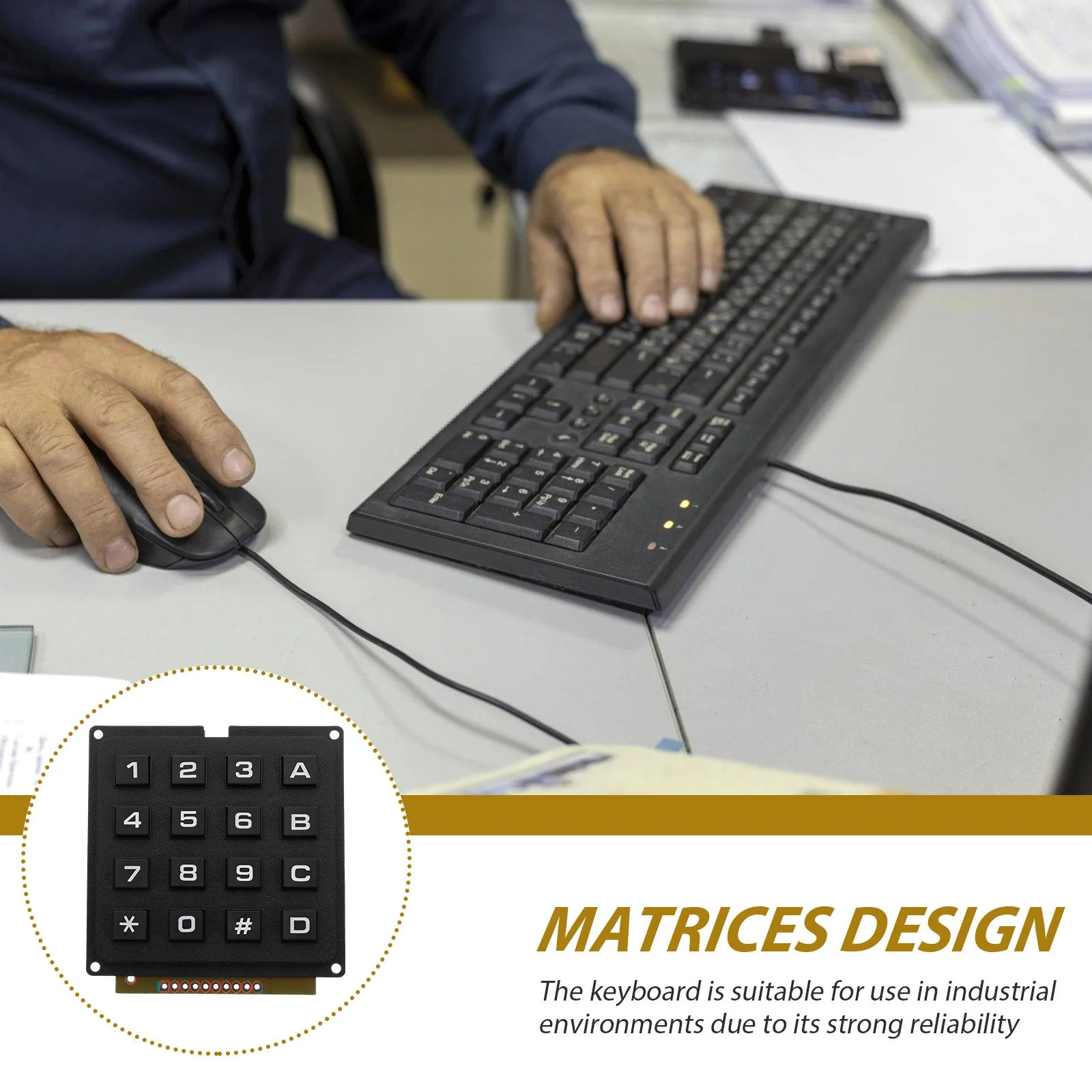 16 مفتاحًا وحدة صناعة لوحة المفاتيح المصفوفة لوحة مفاتيح خارجية عالية الموثوقية لسيناريوهات مختلفة لوحة مفاتيح غشائية